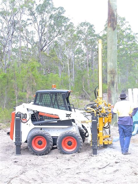 well drilling rig for skid steer|drilling rig attachments for bobcat.